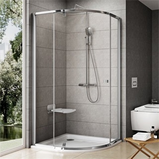 Ravak PSKK3-100 zuhanykabin szatén-transparent íves nyíló 