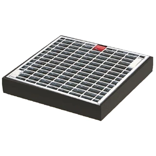 ACO Drain Pointlock 30x30 cm-s, öntöttvas keret, öntöttvas ráccsal, B125 terhelhetőséggel