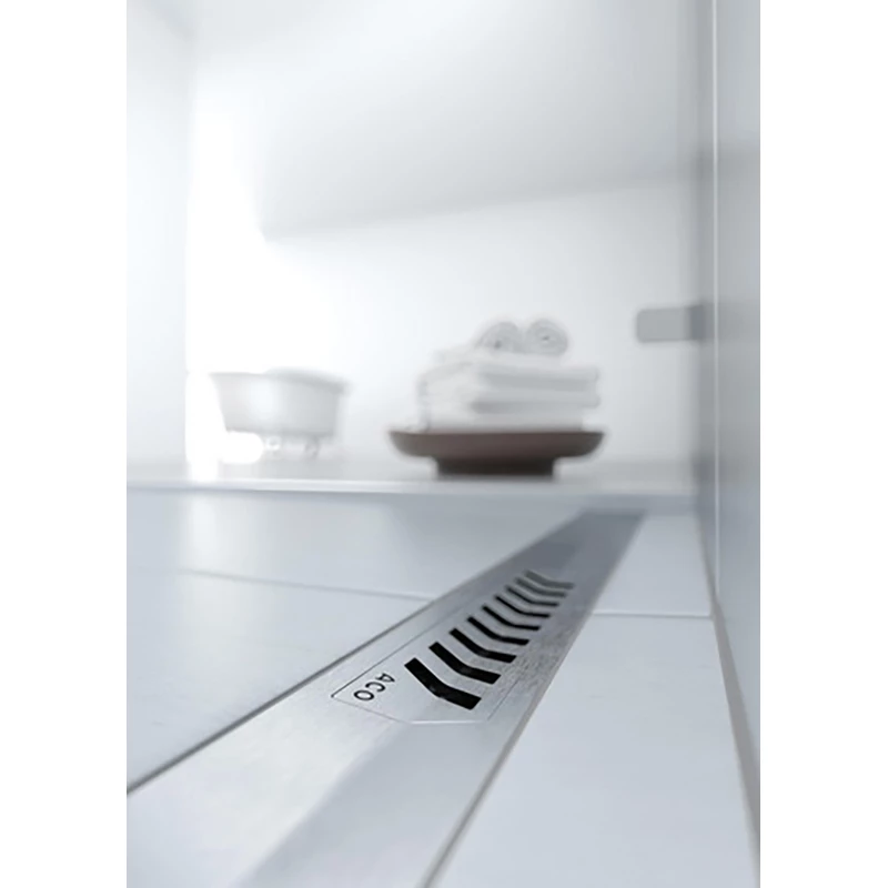 ACO Stripe zuhanyfolyóka profil, rozsdamentes acél 800*55mm
