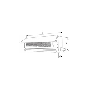 ActionClima FW1230F fan-coil, 2 csöves magas oldalfali (Q.tot.h:4,6 kW, Q.f: 7,7 kW)