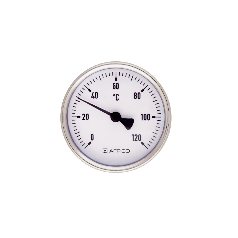 Afriso hőmérő acél BiTh  63 ST   0/ 120°C 150 mm 1/2 AX  KL.2
