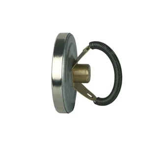 Afriso hőmérő rugós ATh 63 F    0/120°C 3/8"-1 1/2" csőátmérőhöz, KL.2 M. FEDER, műanyag házas