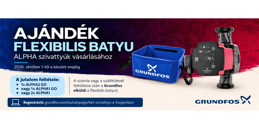Ajándék flexibilis batyu az ALPHA GO szivattyúk vásárlásához!