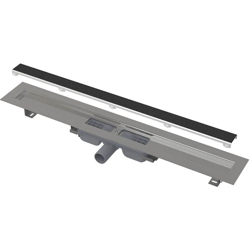 Alcaplast APZ115 perem nélküli zuhanyfolyóka 850mm, 70mm-es beépítési magasság, tartozék burkolható ráccsal