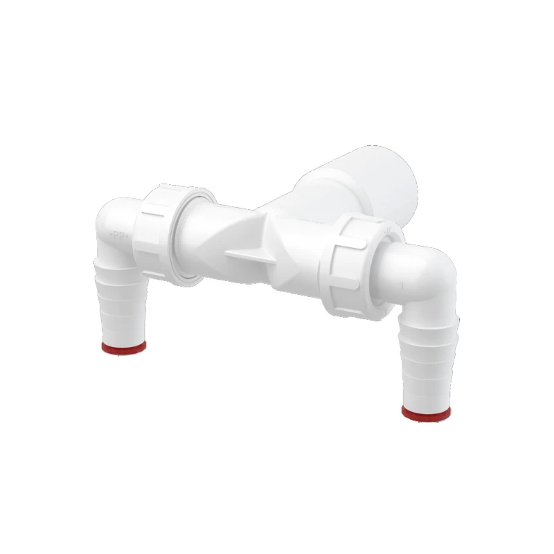 Alcaplast dupla csonk DN40/32 / 17-23, visszacsapó szelepekkel