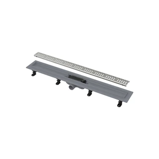 Alcaplast Simple zuhanyfolyóka peremmel perforált rácsokhoz, 850 mm, csík mintás