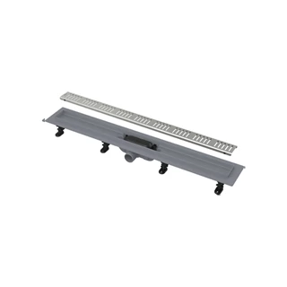 Alcaplast Simple zuhanyfolyóka peremmel perforált rácsokhoz, 950 mm, csík mintás,