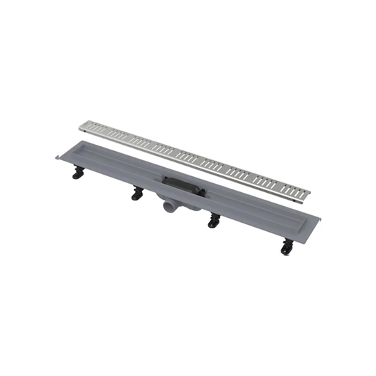 Alcaplast Simple zuhanyfolyóka peremmel perforált rácsokhoz, 950 mm, csík mintás,