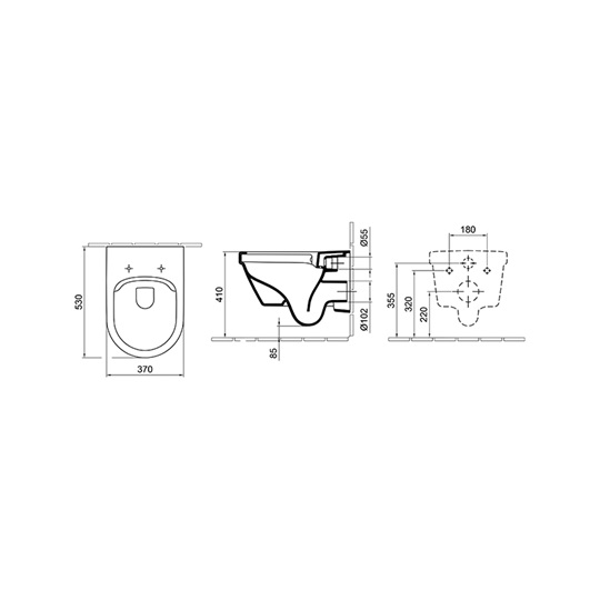 Alföldi kombipack WC csésze, Formo, CleanFlush, fehér