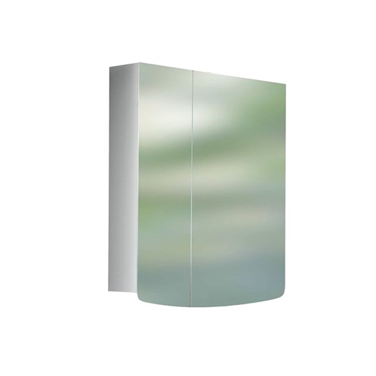 Alföldi tükrösszekrény, Saval 2.0, két nyíló ajtóval, 2 üveg polccal, világítás nélkül, 60 x 75 x 15 cm, fényes fehér