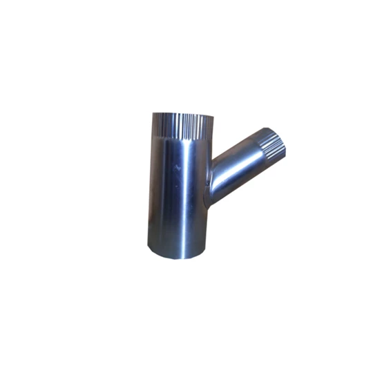 Alumínium füstcső ágidom, 132/110 mm - 45° (120°)