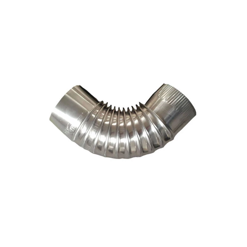 Alumínium füstcső könyök idom, 132 mm - 90°