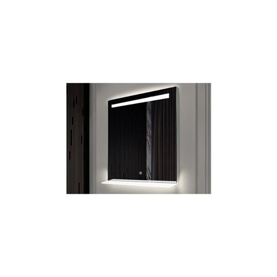Arezzo Design Contrast Led világításos okos tükör, 600x800mm, világító polc, 2 db bluetooth hangszóró