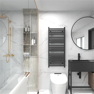 Arezzo design Duo Antracit 1200x500 törölközőszárítós radiátor