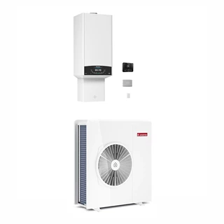 Ariston 24 kW-os fali kombi kondenzációs gázkazán 8,0 kW-os levegő/víz hőszivattyúval,GenusOne Hybrid Plus 24/80 Net R32