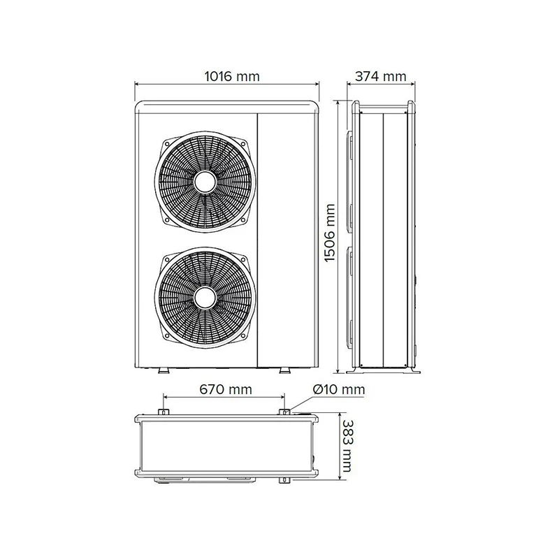 Ariston 35 kW-os fali fűtő kondenzációs gázkazán 12,0kW-os levegő/víz hőszivattyúval,GenusOne Hybrid P. 35/120 T Net R32