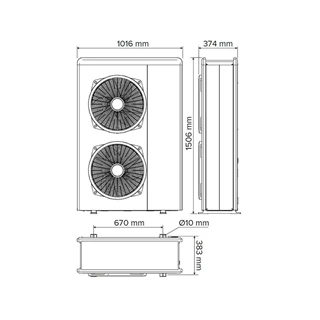 Ariston 35 kW-os fali kombi kondenzációs gázkazán 12,0 kW-os levegő/víz hőszivattyúval, GenusOne Hybrid 35/120 T Net R32