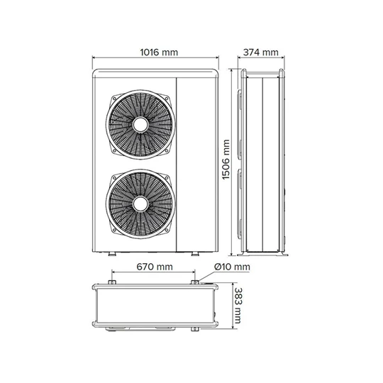 Ariston 35 kW-os fali kombi kondenzációs gázkazán 12,0 kW-os levegő/víz hőszivattyúval, GenusOne Hybrid 35/120 T Net R32
