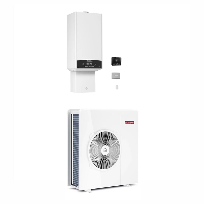 Ariston 35 kW-os fali kombi kondenzációs gázkazán 8,0 kW-os levegő/víz hőszivattyúval, GenusOne Hybrid 35/80 T Net R32