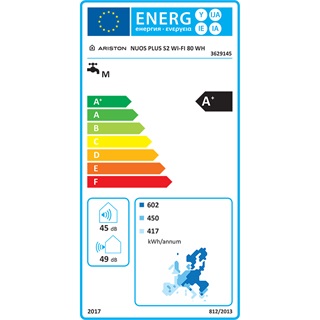 Ariston HMV hőszivattyú, NUOS PLUS S2 WI-FI 80 WH