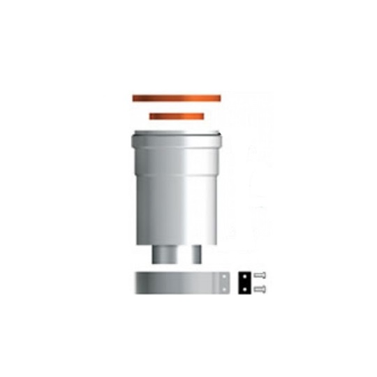 Ariston égéstermék-elvezetés, alu/pp, 80/125 mm, függőleges indítóidom