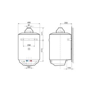 Ariston gázboiler, kéményes, fali, S/SGA X 120 EE, 120 literes