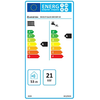 Ariston Clas B One WiFi 24 beépített tárolós kondenzációs gázkazán, 2x20L tárolóval, WiFi rendszerrel