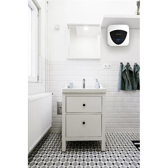 Ariston villanyboiler, AN ELITE 15U/5 EU, 15 literes villanybojler ECO és BOOST funkcióval, LCD kijelzővel, alsós