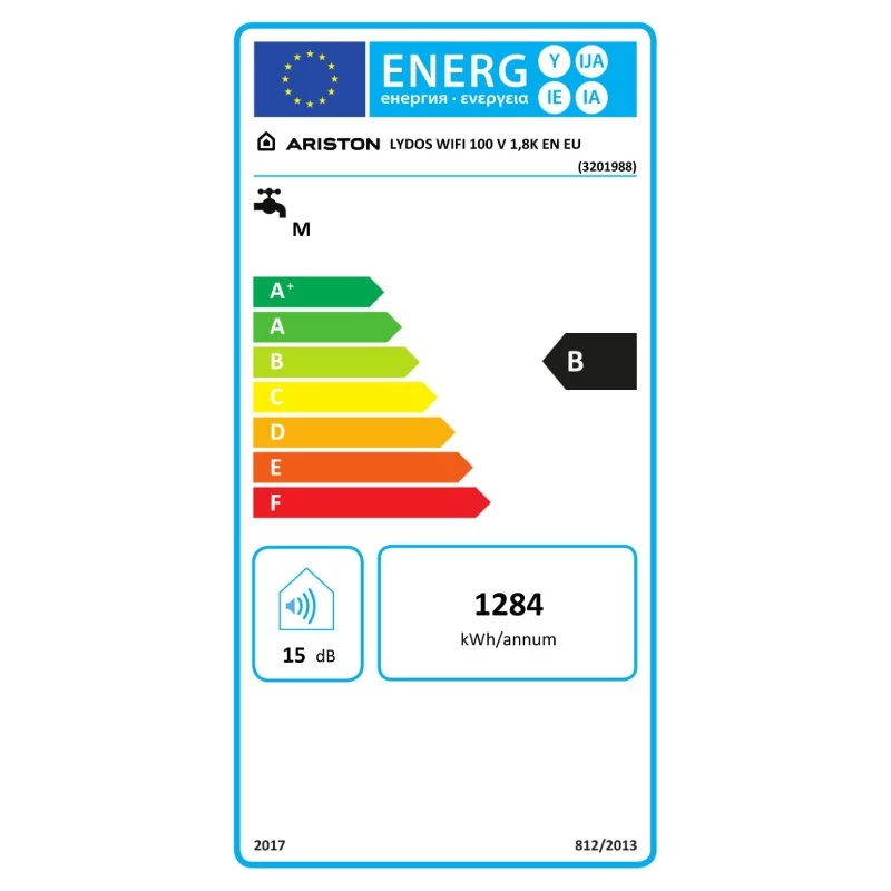 Ariston LYDOS WIFI 100 V 1,8K EU villanyboiler, 100 literes, Eco funkció, LED kijelző, programozható, WiFi-vel