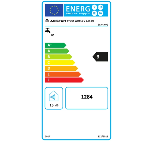 Ariston villanyboiler, LYDOS WIFI 50 V 1,8K EU, 50 literes, Eco funkció, LED kijelző, programozható, WiFi-vel