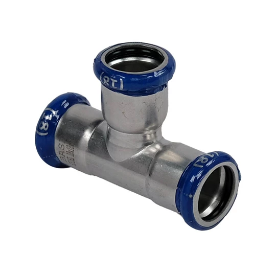 BASE PRESS-M rozsdamentes acél T-idom, egál, 18 mm, 1.4404 - 316L