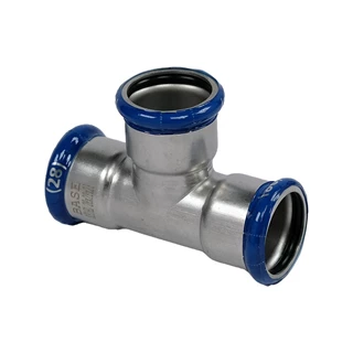 BASE PRESS-M rozsdamentes acél T-idom, egál, 28 mm, 1.4404 - 316L