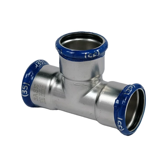 BASE PRESS-M rozsdamentes acél T-idom, egál, 35 mm, 1.4404 - 316L