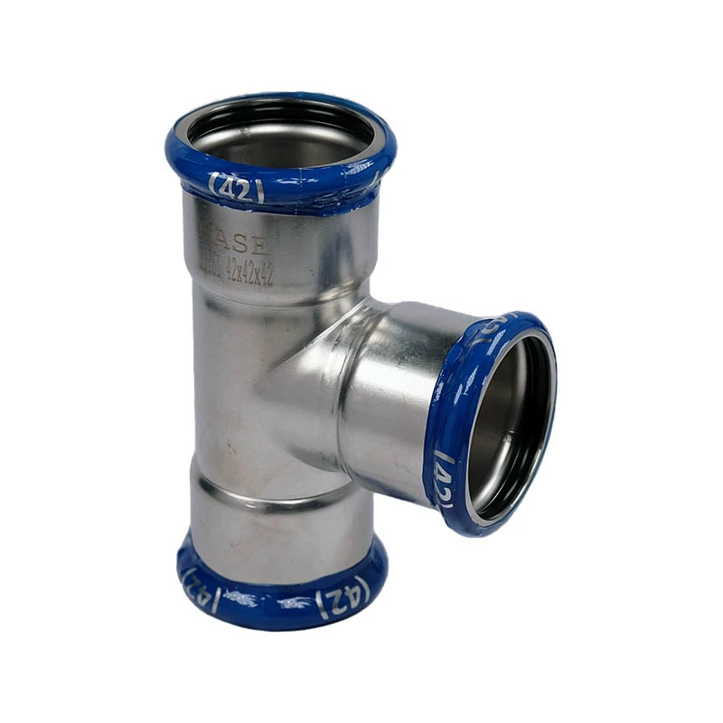 BASE PRESS-M rozsdamentes acél T-idom, egál, 42 mm, 1.4404 - 316L