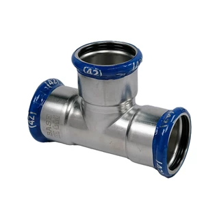 BASE PRESS-M rozsdamentes acél T-idom, egál, 42 mm, 1.4404 - 316L