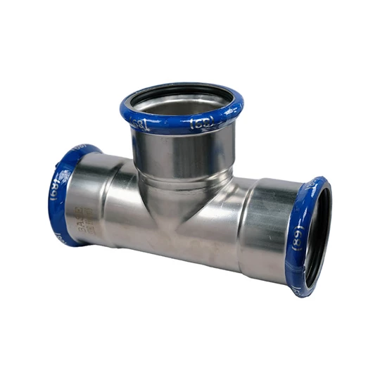 BASE PRESS-M rozsdamentes acél T-idom, egál, 89 mm, 1.4404 - 316L