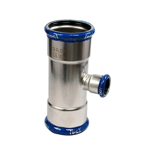 BASE PRESS-M rozsdamentes acél T-idom, szűkített, 54 - 22 - 54 mm, 1.4404 - 316L