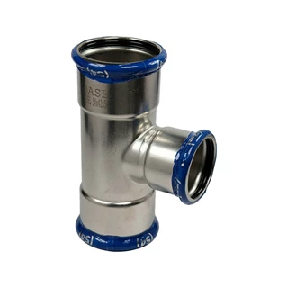 BASE PRESS-M rozsdamentes acél T-idom, szűkített, 54 - 42 - 54 mm, 1.4404 - 316L