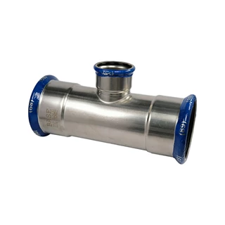 BASE PRESS-M rozsdamentes acél T-idom, szűkített, 89 - 54 - 89 mm, 1.4404 - 316L