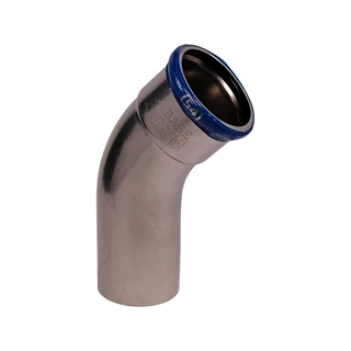 BASE PRESS-M rozsdamentes acél ív idom, 45°, 54 mm, KB, 1.4404 - 316L