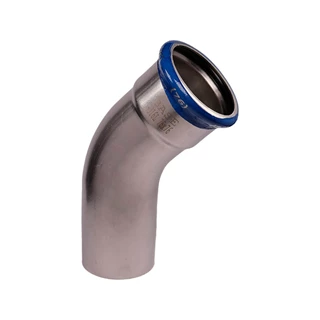 BASE PRESS-M rozsdamentes acél ív idom, 45°, 76 mm, KB, 1.4404 - 316L