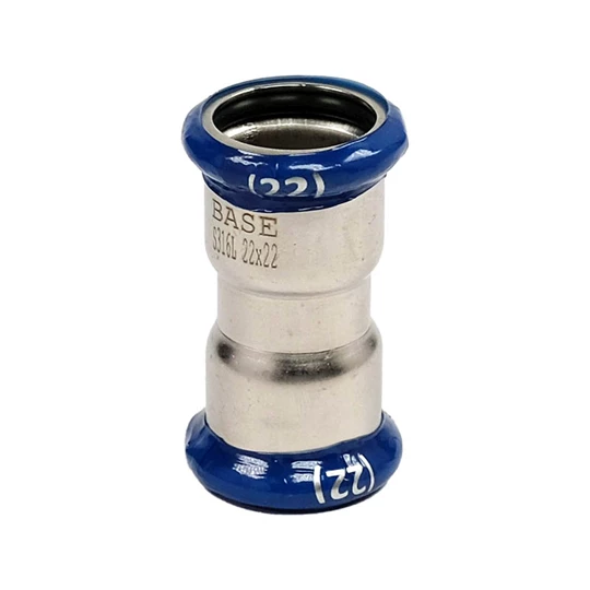 BASE PRESS-M rozsdamentes acél karmantyú, 22 mm, 1.4404 - 316L