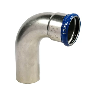 BASE PRESS-M rozsdamentes acél könyök idom, 90°, 35 mm, KB, 1.4404 - 316L