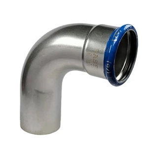 BASE PRESS-M rozsdamentes acél könyök idom, 90°, 76 mm, KB, 1.4404 - 316L