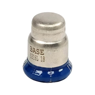 BASE PRESS-M rozsdamentes acél kupak, 18 mm, 1.4404 - 316L