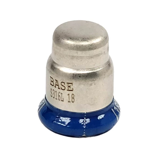 BASE PRESS-M rozsdamentes acél kupak, 18 mm, 1.4404 - 316L