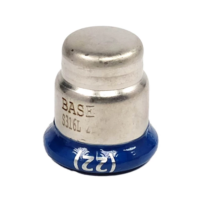 BASE PRESS-M rozsdamentes acél kupak, 22 mm, 1.4404 - 316L