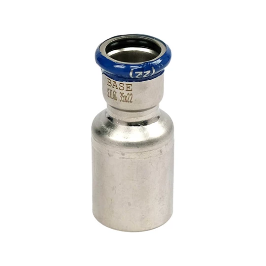 BASE PRESS-M rozsdamentes acél szűkítő idom, 35 - 22 mm, KB, 1.4404 - 316L