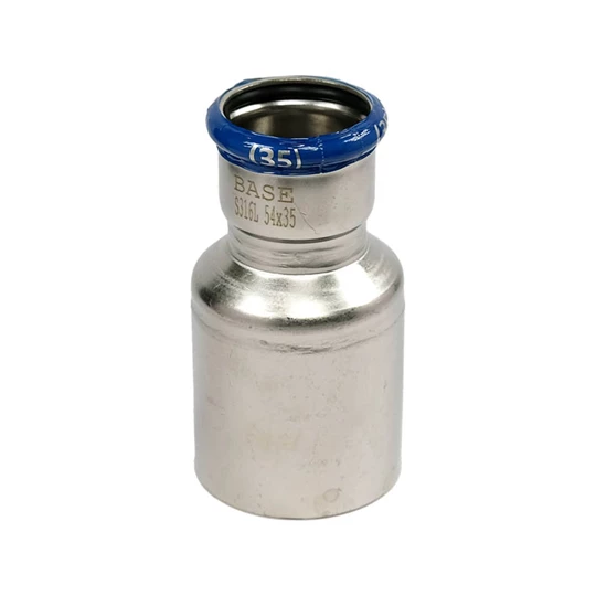 BASE PRESS-M rozsdamentes acél szűkítő idom, 54 - 35 mm, KB, 1.4404 - 316L