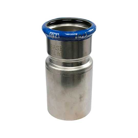 BASE PRESS-M rozsdamentes acél szűkítő idom, 89 - 76 mm, KB, 1.4404 - 316L